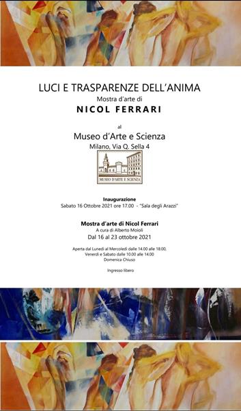 Milano - mostra LUCI e TRASPARENZE dell'ANIMA di Nicol Ferrari 1